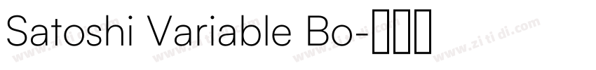 Satoshi Variable Bo字体转换